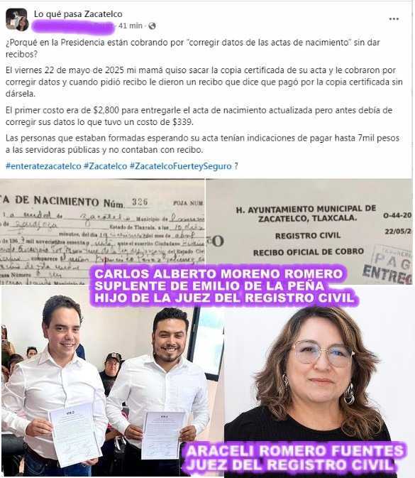 Autoridades de Zacatelco están haciendo grandes negocios y el presidente los solapa